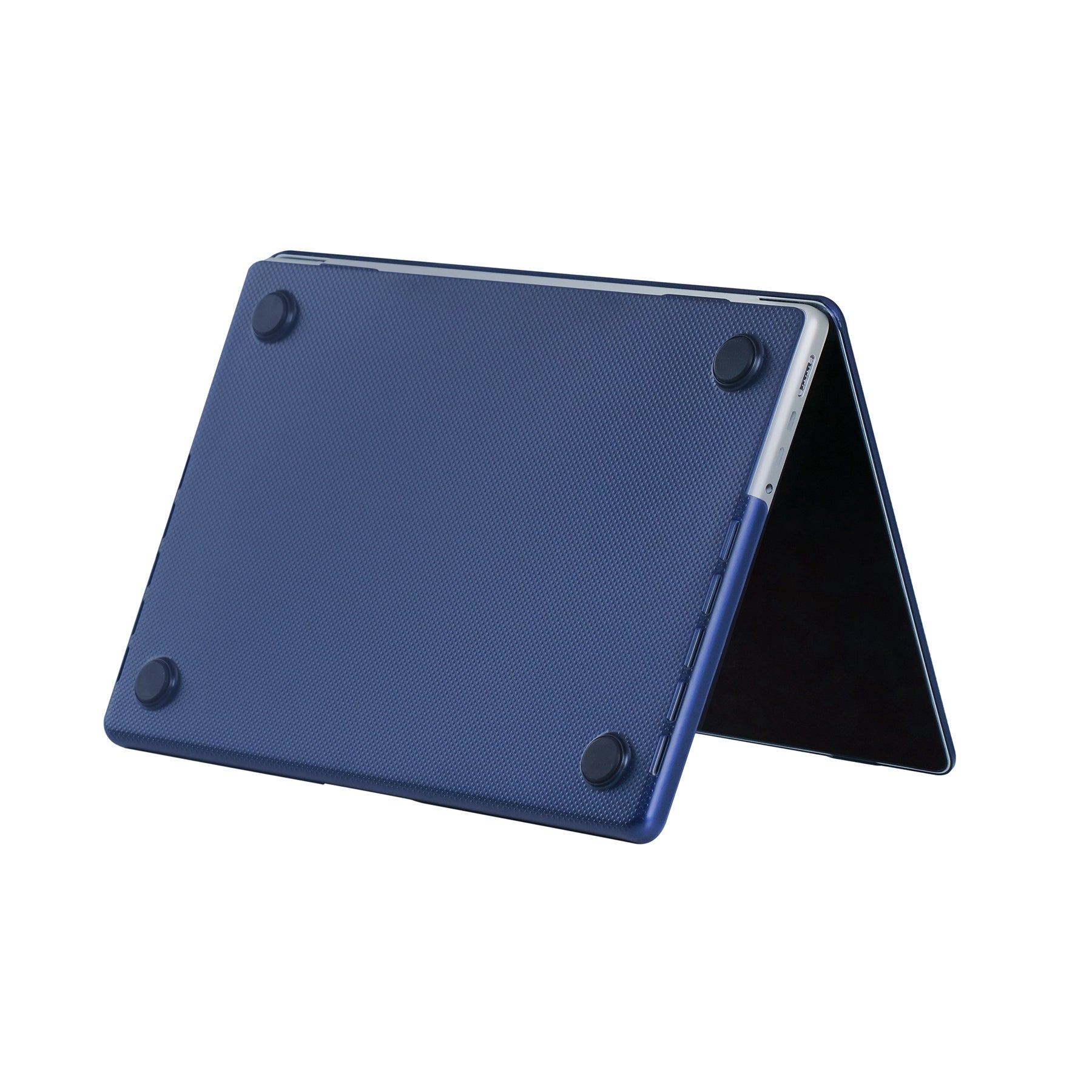 For MacBook Pro 14 inch (2021) A2442 Anti-Fingerprint Dot Texture Hard Laptop Cover Hardshell Case - Dark Blue For MacBook Pro 14 inch (2021) A2442 Anti-Fingerprint Dot Texture Hard Laptop Cover Hardshell Case - Dark Blue